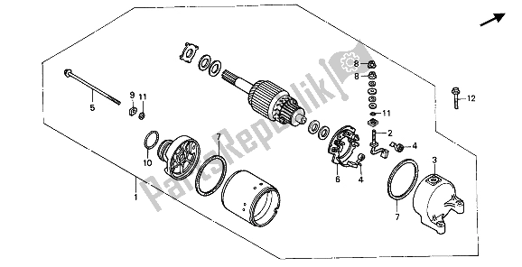 Todas as partes de Motor De Arranque do Honda CBR 600F 1987