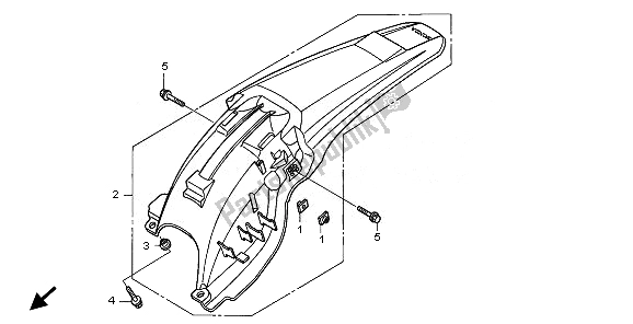 Tutte le parti per il Parafango Posteriore del Honda CRF 450X 2011