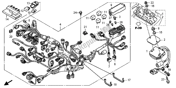 Todas las partes para Arnés De Cables de Honda CBR 1000 RA 2013