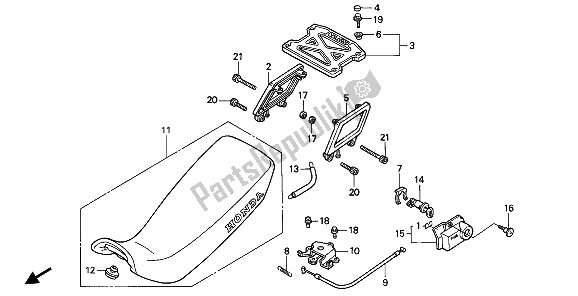 Wszystkie części do Siedzenie Honda NX 250 1991