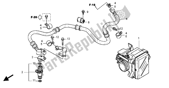 Todas las partes para Cuerpo Del Acelerador de Honda SH 125R 2012