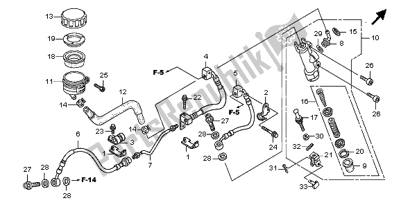 Toutes les pièces pour le Rr. Maître-cylindre De Frein du Honda CB 1300 SA 2009