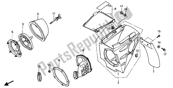 Todas las partes para Filtro De Aire de Honda CR 250R 1992