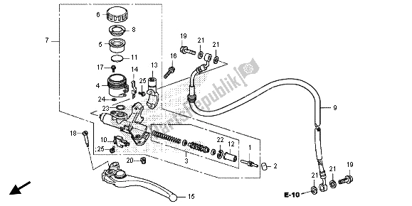 Toutes les pièces pour le Maître-cylindre D'embrayage du Honda CB 1000R 2013