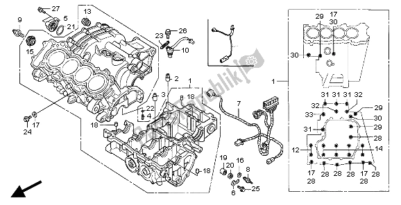 Tutte le parti per il Carter del Honda CBR 600 RR 2004