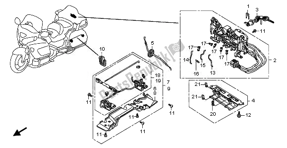 All parts for the Opener Unit of the Honda GL 1800 2008