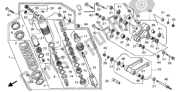 Tutte le parti per il Cuscino Posteriore del Honda CRF 250R 2004