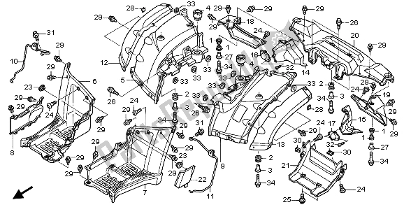 Todas las partes para Guardabarros Trasero de Honda TRX 680 FA Fourtrax Rincon 2009