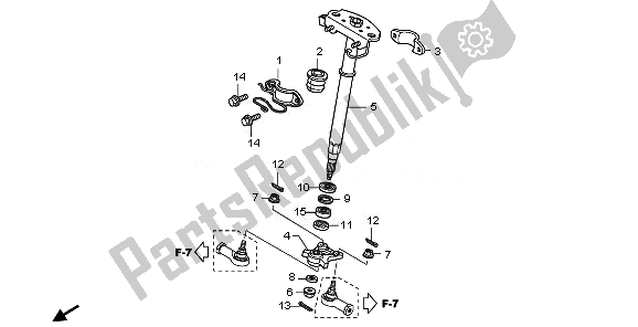 All parts for the Steering Shaft of the Honda TRX 420 FE Fourtrax Rancher 4X4 ES 2011
