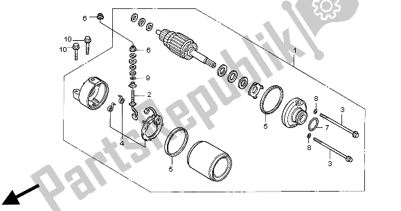 Todas as partes de Motor De Arranque do Honda CBR 600F 2000