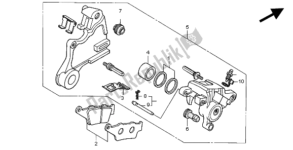 Toutes les pièces pour le étrier De Frein Arrière du Honda SLR 650 1997