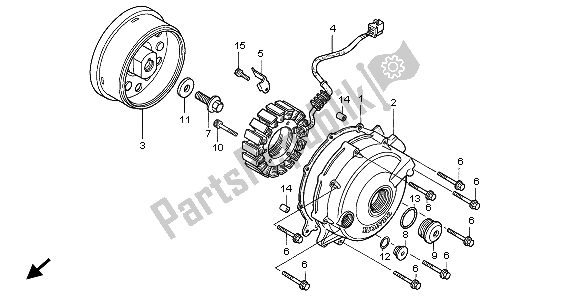 All parts for the Generator of the Honda VTR 1000F 1998