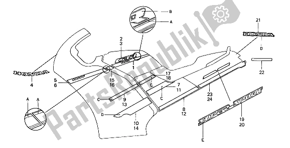 Toutes les pièces pour le Marque du Honda CBR 1000F 1989