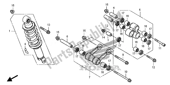 Todas las partes para Cojín Trasero de Honda CRF 125 FB LW 2014