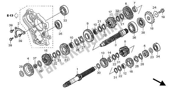 All parts for the Transmission of the Honda CBR 1000 RR 2004