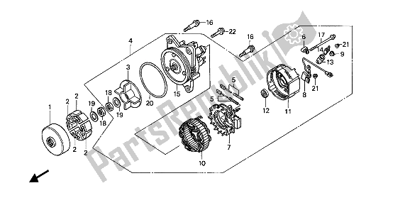 Todas las partes para Generador de Honda GL 1500 1988