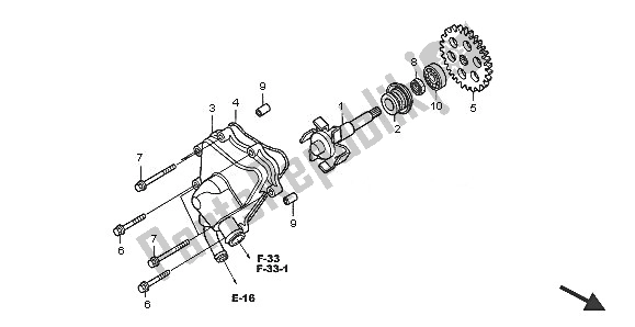 Tutte le parti per il Pompa Dell'acqua del Honda VTR 1000 SP 2005