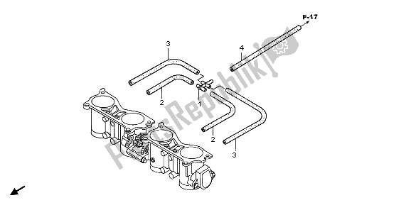 Todas as partes de Corpo Do Acelerador (tubulação) do Honda CBR 600 RR 2006