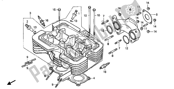 Tutte le parti per il Testata del Honda CB 250 1992