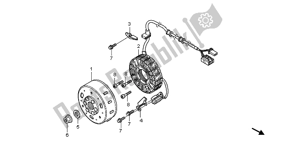 All parts for the Generator of the Honda NHX 110 WH 2012