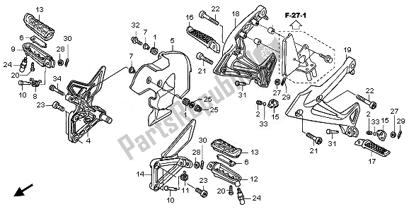 Todas as partes de Passo do Honda VFR 800 2010