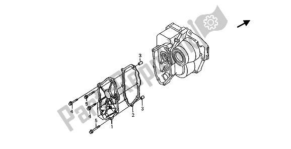 All parts for the Shift Cover of the Honda ST 1100A 1993