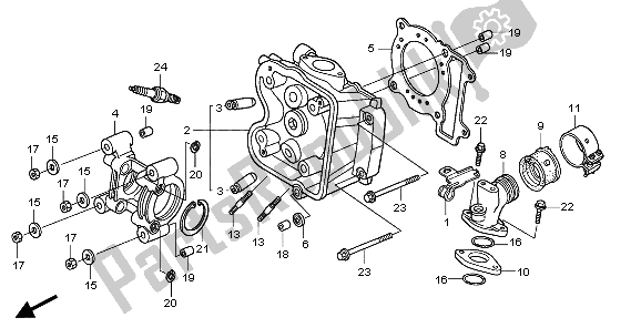 Todas las partes para Cabeza De Cilindro de Honda SH 125 2007