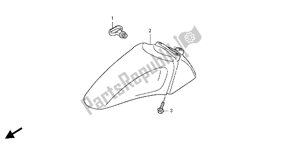 All parts for the Front Fender of the Honda SH 125 2012