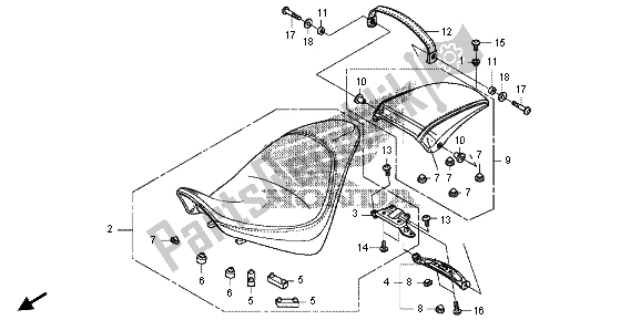 Todas las partes para Asiento de Honda VT 1300 CXA 2013