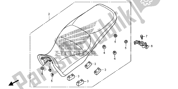 Tutte le parti per il Posto A Sedere del Honda VFR 1200X 2013