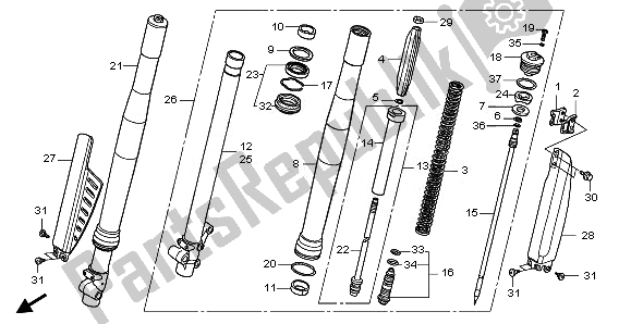 Tutte le parti per il Forcella Anteriore del Honda CRF 150R SW 2008