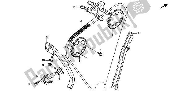 Todas las partes para Cadena De Levas Y Tensor de Honda CBR 600F 1989