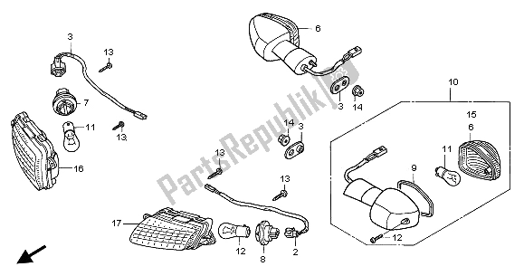 Toutes les pièces pour le Clignotant du Honda CBR 1100 XX 2003