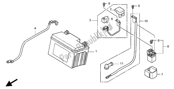 Tutte le parti per il Batteria del Honda CBR 125 RW 2006