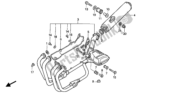 Tutte le parti per il Silenziatore Di Scarico del Honda CB 1000F 1994