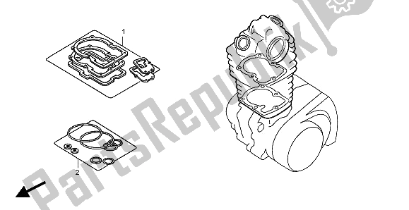 All parts for the Eop-1 Gasket Kit A of the Honda XR 650R 2003