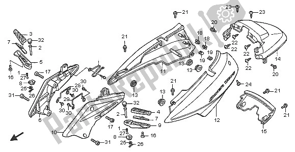 Todas las partes para Cubierta Del Cuerpo de Honda FJS 600D 2005