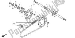 REAR WHEEL AXLE & DRIVE CHAIN