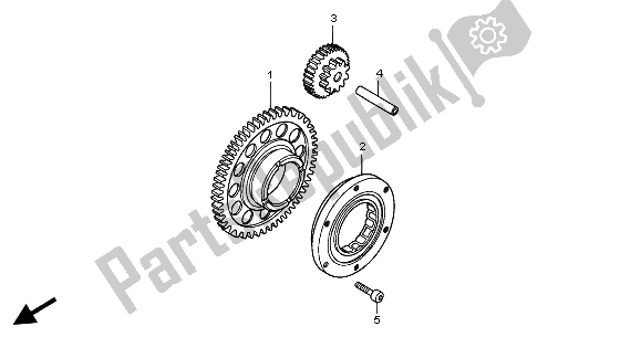 All parts for the Starting Clutch of the Honda CBR 900 RR 2002