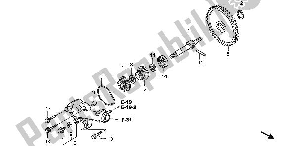 Tutte le parti per il Pompa Dell'acqua del Honda VT 125C 2006