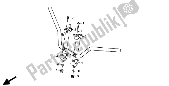 Todas as partes de Lidar Com Tubo do Honda TRX 500 FE Foretrax Foreman ES 2010