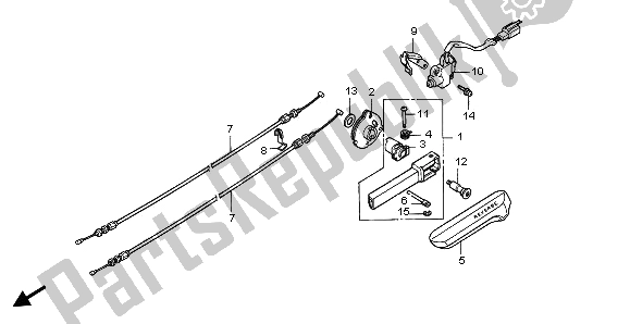 Wszystkie części do Odwrócony Pasek Honda GL 1500A 1997