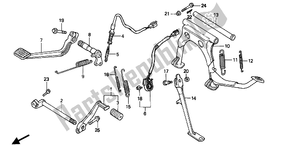 Tutte le parti per il Pedalare E Stare In Piedi del Honda GL 1500 SE 1994