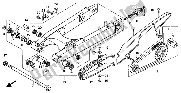 Tutte le parti per il Forcellone del Honda XL 1000V 2002