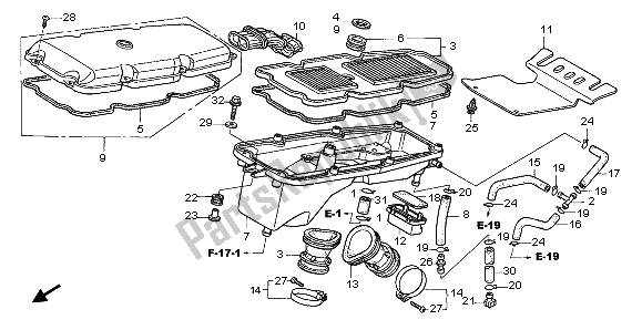 Todas las partes para Filtro De Aire de Honda XL 650V Transalp 2006