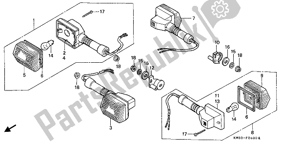 Wszystkie części do Winker Honda NX 250 1993