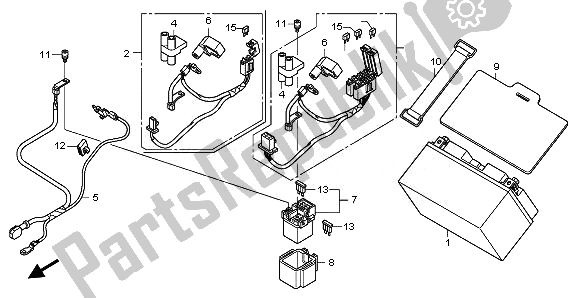 Tutte le parti per il Batteria del Honda CB 600F Hornet 2010