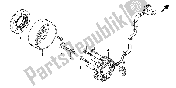 Tutte le parti per il Generatore del Honda SH 300 2012