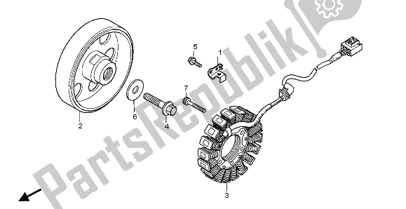 Todas las partes para Generador de Honda CBF 1000A 2007