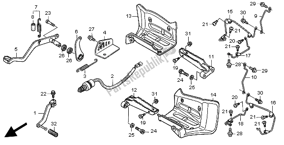 Tutte le parti per il Passo E Pedale del Honda TRX 400 EX Sportrax 2006